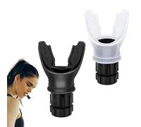 YIPFEN 2 Pieces Lung Trainer with Adjustable Resistance, Respiratory Exercise Device for Athletes, Singers and Seniors, Black and White