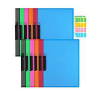 YIPFEN A4 File Folder, Pack of 12, Clamp Folders with Screw Lock & Transparent Protective Cover, Includes 2 Label Stickers, Non-Slip Motif for Stable Organisation in the Office and Teaching