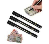 YIPFEN False Banknote Detector Pens, 4 Pieces, Black, Professional for Reliable Euro & All Currencies Detection, Anti-Fraud Protection for Shops and Trade