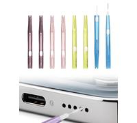 YIPFEN Mobile Phone Cleaning Set 8 Pieces, 4 Colours 2 Each, Precision Brushes for USB-C & Speaker, Gentle Dust Removal without Contact Damage, Ideal for Safe Everyday Care