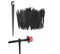 YIPFEN Pack of 100 Micro Drip C-Holder Pegs, for 4/7 Irrigation Hose, Robust Fixation to Prevent Slipping, for Precise & Efficient Plant Watering in the Garden