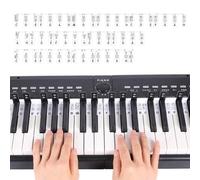 YIPFEN Piano Keyboard Labels for Beginners Removable Silicone Guide Without Stickers Reusable (88 Keys)