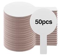 Yiphates 50 Pieces Dry Erase Answer Paddles, Double Sided Mini White Boards, Small White Board Dry Erase Signs, Auction Paddles for Students, Classroom Voting, Bridal Shower Games