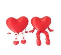 Yipintang Heart Desk Figurine Set - Cute Love-Inspired Decor with Movable Legs & Hands - Perfect for Office, Home, or Gift for Lovers, Best Friends, and Special Occasions