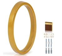 YIPLED 5 Inch House Numbers for Outside, Metal Address Number 0 - Modern Design, Weather-Resistant Gold Powder Coated Finish, No Fading (Gold)