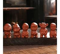 YIPOCH 6pcs/Lot Purple Clay Tea Pet Home Decoration On Tea Tray Lovely Pee Boy Tea Play