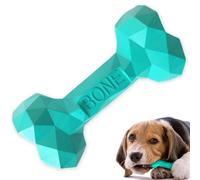 YIPSKIRZY Durable Natural Rubber Chew Toy for Dogs - Bite-Resistant Rubber Bone with Diamond Texture, Slow Feeder & Agility Training Toy for Small & Medium Dogs (Medium)
