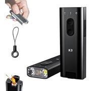 YipuVR K3 Ultramulti EDC Keychain, Mini Keychain Flashlight 800 lumens with RGB Side Light, Magnetic Clip, Keyring Torch Rechargeable, IP65 Waterproof for Outdoor, Camping and Everyday Carry (Black)