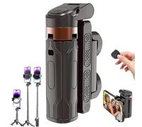 YipuVR Mini Selfie Stick Tripod, 360° Rotation Foldable Extendable Mini Phone Tripod With Detachable Remote, Cold Shoe Interface, Phone Tripods for Vlog Livestreaming Photography Selfie (Black)