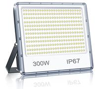 YIQIBRO 300W LED Floodlight Outdoor 1 Pack, IP67 Waterproof Outside Security Lights, 30000LM 7000K Cool White LED Floods Light Outdoor Spotlight for Garden, Garage, Warehouse, Workshop, Factory