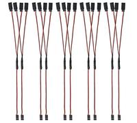 Yiqigou 10 Pcs JR Servo Extension Cable, Servo Y Harness RC Servo Extension Splitter Cable Lead Connector, 3-Pin Cord JR Plug 1 Male Head with 2 Female Head (30cm)