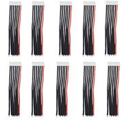 Yiqigou 10 PCS JST 2S 3S 4S 5S 6S Balance Extension Cable Lead Wire JST Connector Plug Lead Cable with 15cm 22AWG Silicone Cord (6S)