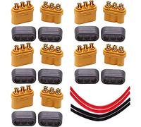 Yiqigou 5 Pairs Amass MR60 Male Female Plug Connector Adapter with Sheath Housing and Heat Shrink Tubing