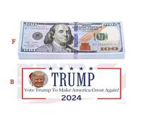 YIQILAFADA 100 Pcs Trump 100 Dollar Bills Prank, Donald Trump 2024 Money Bills Vote for Trump Prank $100 Bills
