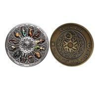 YIQILAFADA 2 pcs Lucky Challenge Coins - Yes or No Coins/Maker Divination Coins/Tarot Cards Coin/Constellation Challenge Coin/Decision Maker Coin, Tarot+constellation