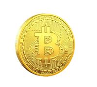 YIQILAFADA Bitcoin Souvenir Coin with Display Case - Crypto Collectible Coin Blockchain Cryptocurrency (Not Real Cryptocurrency)