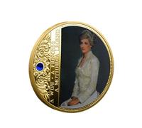 YIQILAFADA Princess Diana Coin British Color UK Metal Coins for Souvenir