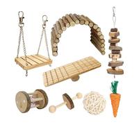 YiQinzcxg 8PCS Hamster Swing Bridge Toy Parrot Cage Hanging Grinding Toy Birdcage Accessories Small Animal Entertainment Toy