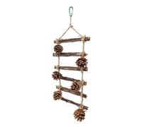 YiQinzcxg Bird Ladder Natural Pinecone Bird Perch Stand Parrots Ladder Scratchers Cage Toy Branch Ladder Scratchers Perch