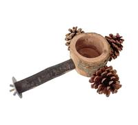 YiQinzcxg Bird Training Stand Stable Multiple Functional Parrot Perch With Feeding Cup&Pinecone For Small Large Parakeets