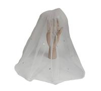 YiQinzcxg Bridal Veil Headpieces With Decor Wedding Bridal Veil Short Tulle Elegant Bride Wedding Party Veil Bridal Tulle With Bridal Tulle Cape Wedding Party Bridal Tulle