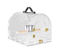 YiQinzcxg Clear Birdcage Acrylic Bird Travel Cage Parrot Indoor Outdoor Use Easy Observation Bird Carriers Box Cage