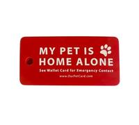 YiQinzcxg Dog Are Home Alone Alert Card & Key With Contact Call Cards Pet Contact Keychain Key Keychain