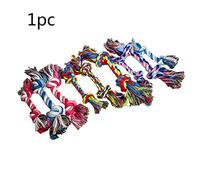 YiQinzcxg Dog Rope Chew Color Toy Rope Puppy Interactive Toy Double Knots Bite-Resistant