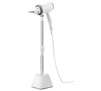 YiQinzcxg Hair Dryer Stand Adjustable Stainless Steel Rod Rotating Neck Hands Countertop Blow Dryer Holder With Storage
