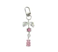 YiQinzcxg Multifunctional Bear Shaped Keyrings Playful Bear Key Pendnat Accessory Phone Charm for Fashion Forward Ladies Key Accessory