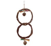 YiQinzcxg Natural Wood Bird Standing Perch Toy Bird Cage Chewing Toy Swing For Small Birds Birdcage Accessories Supply