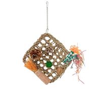 YiQinzcxg Parrot Toy Cage Tearing Mats Toy Standing Puzzle Block Chewing Toy For Small Bird Birdcages Hangable Swing Toy