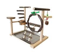YiQinzcxg Small Bird Cage Perch With Bird Feeding Cups&Poop Tray Parrot Standing Perch Bird Cage Toy For Cockatiels Conures Indoor