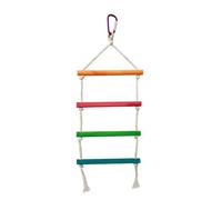 YiQinzcxg Stable Parrot Climbing Ladder Perch Parrot Bird Training Stand Bird Cage Perch With Metal Hook Interactively Wood Toy