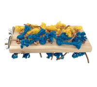 YiQinzcxg Stable Pet Parrot Platform Perch Parrot Bird Training Stand Bird Cage Perch With Colorful Knots Interactively Wood Toy