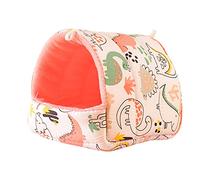 YiQinzcxg Warm Bed Small Pet Winter House Hammock Dinosaur Print For Hamster Sleeping