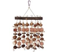 YiQinzcxg Wood Parrot Toy Birdcage Swing Bird Cage Accessories Climbing Tearing Entertainment Toy Perches Cockatoos Cage Supply