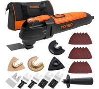 YIQIYIBO Oscillating Multi Tool, 300W Multifunction Tool with 6 Variable Speed, 3°Oscillation Angle, Quick-fit Blade Design, with 24pcs Accessories for Cutting, Sanding, Scraping, Polishing