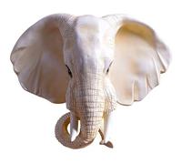 YIQIYOU Elephant Statue White Elephant Head Wall Hanging Decor Large Size Animal Head Wall Decor, Resin Craft Home Corridor Decoration Simulation Elephant Classical
