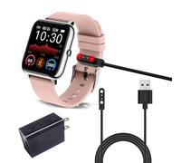 yiqungo USB Cable for Donerton P22,KW10, KW20,Y20 Smart Watch Charger USB Charging Cable Cord Replacement for P22 Smartwatch, A 2 Pin USB Cable for heroband 111 Smartwatch