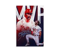 YiQuSoft Bryce Harper Art Poster Baseball World Legendary Star_LE_upscale_balanced_x4 Decorative Painting Canvas Wall Art Living Rooms Bedroom Painting Unframe-style 20x30inch(50x75cm)