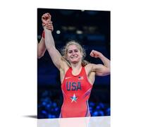YiQuSoft Classic Action Poster Wrestling Star Amit Elor Painting On Canvas Wall Art Scroll Picture Print Living Room Walls Decor Homes Frame-style 20x30inch(50x75cm)