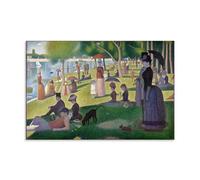 YiQuSoft Georges Seurat A Sunday Afternoon on The Island of La Grande Jatte 1884-1886 Poster Picture Print Wall Art Painting Canvas Artworks Gift Idea Room Aesthetic Unframe-style 16x24inch(40x60cm)