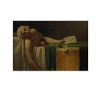 YiQuSoft Jacques-Louis David The Death of Marat (1793) Poster Painting On Canvas Wall Art Scroll Picture Print Living Room Walls Decor Homes Unframe-style 12x18inch(30x45cm)