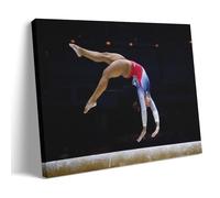 YiQuSoft Jordan Chiles Classic Move Poster Gymnastics World Legendary Star Wall Art Aesthetic Canvas Painting Picture Living Room Decor Home Frame-style 08x12inch(20x30cm)