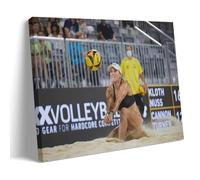 YiQuSoft Kristen Nuss Poster Beach Volleyball Star_LE_auto_x4 Canvas Painting Wall Art Decorative Picture Prints Modern Decor Frame-style 16x24inch(40x60cm)