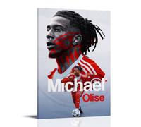 YiQuSoft Michael Olise Art Poster Footbal Athlete Star Home Decor Wall Art Hanging Picture Print Bedroom Decorative Paintings Room Frame-style 08x12inch(20x30cm)