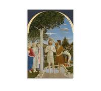 YiQuSoft Piero Della Francesca The Baptism of Christ (c. 1448-50) Poster Wall Art Painting Canvas Gift Living Room Prints Bedroom Decor Artworks Unframe-style 24x36inch(60x90cm)