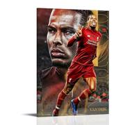 YiQuSoft Virgil Van Dijk Art Poster Footbal Athlete Superstar Artworks Canvas Room Aesthetic Wall Art Prints Home Modern Decor Frame-style 12x18inch(30x45cm)