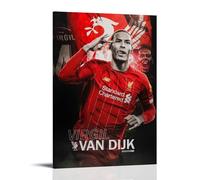 YiQuSoft Virgil Van Dijk Art Poster Footbal World Legendary Star Canvas Wall Art Prints Photo Picture Paintings Room Decor Home Decorative Frame-style 12x18inch(30x45cm)